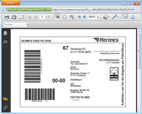 hermes online paketschein|hermes paketschein zum ausdrucken.